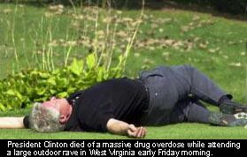 clinton died finaly (girl took off her shirt in front of him)